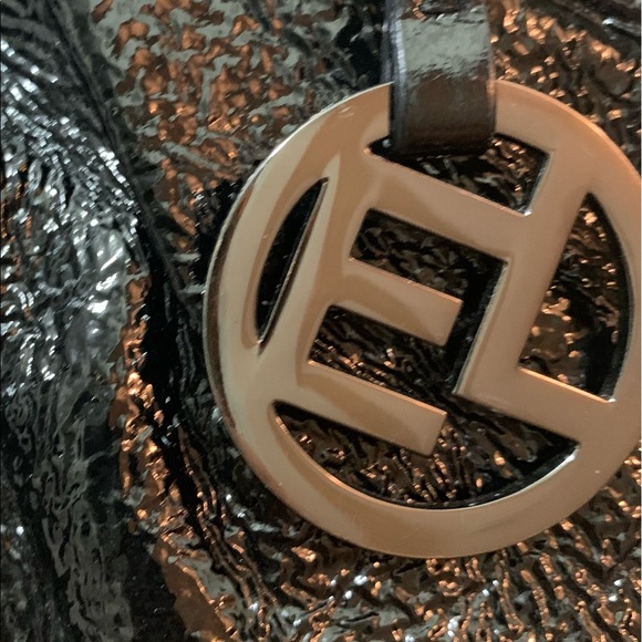 Elliott Lucca black patent leather hobo handbag - Picture 2 of 10